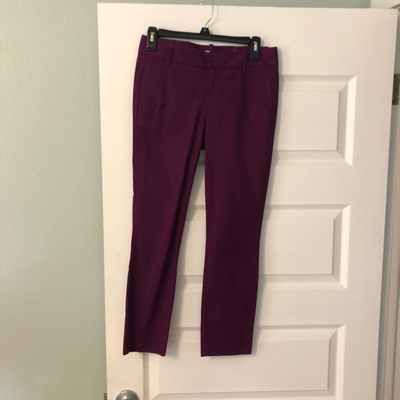 JCrew purple work stretch pants - Picture 1 of 3
